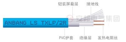 雙導地熱電纜結構